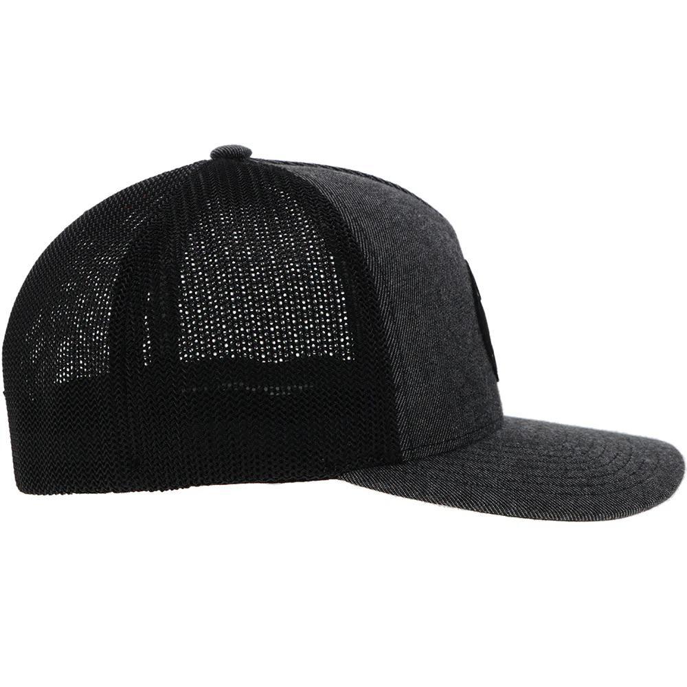 Hooey FlexFit Hat In Black/Grey Circle Patch 2304GYBK