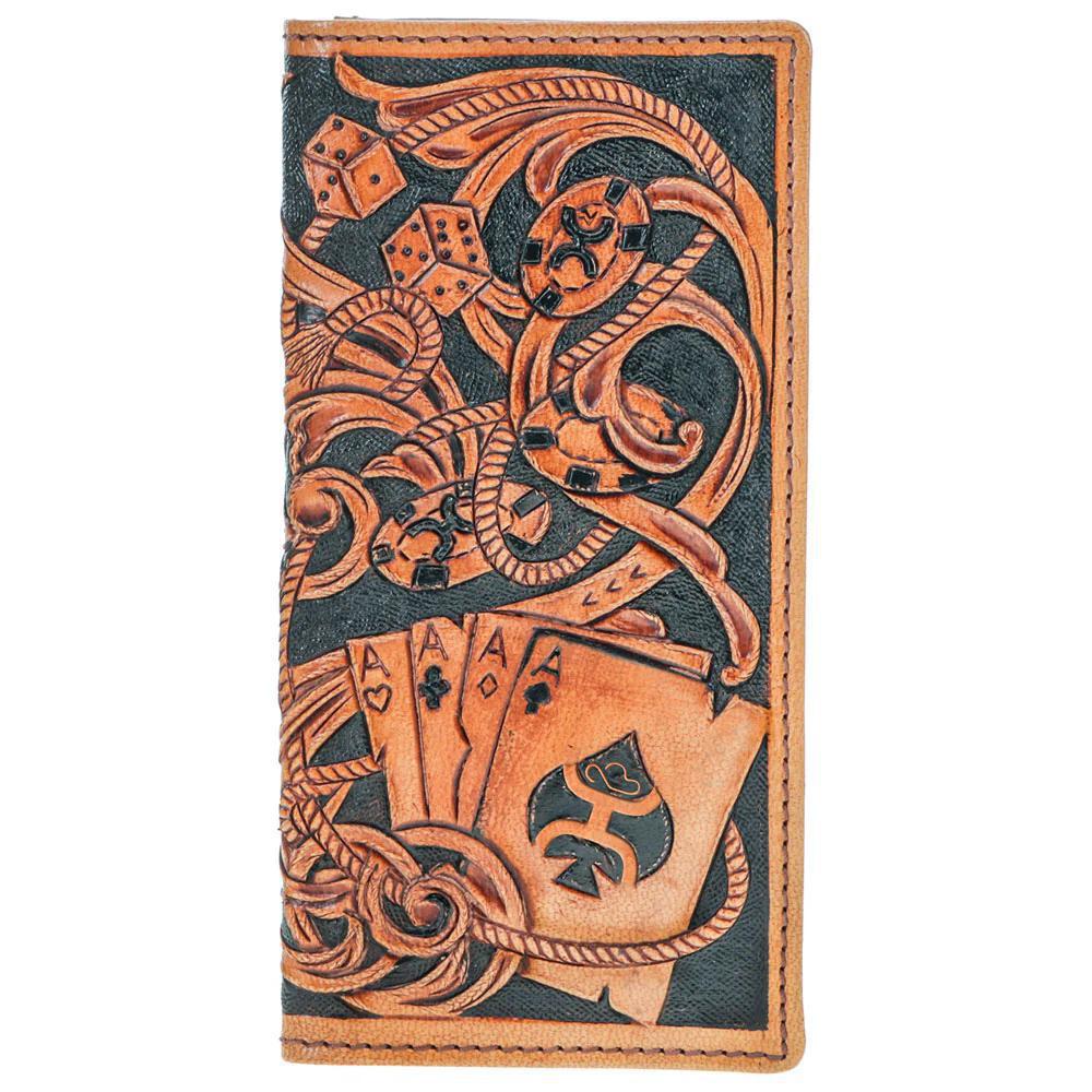 Hooey "Gambler" Tan Playing Card Embossed Rodeo Wallet weis-western-wear