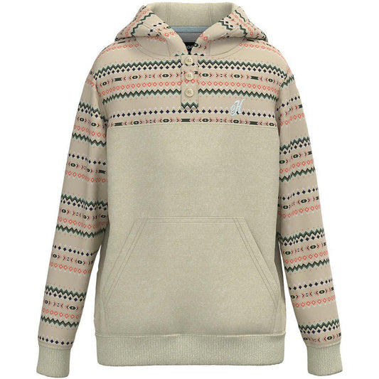 Hooey Girl's Jimmy Cream W/ Multi Colour Hoodie