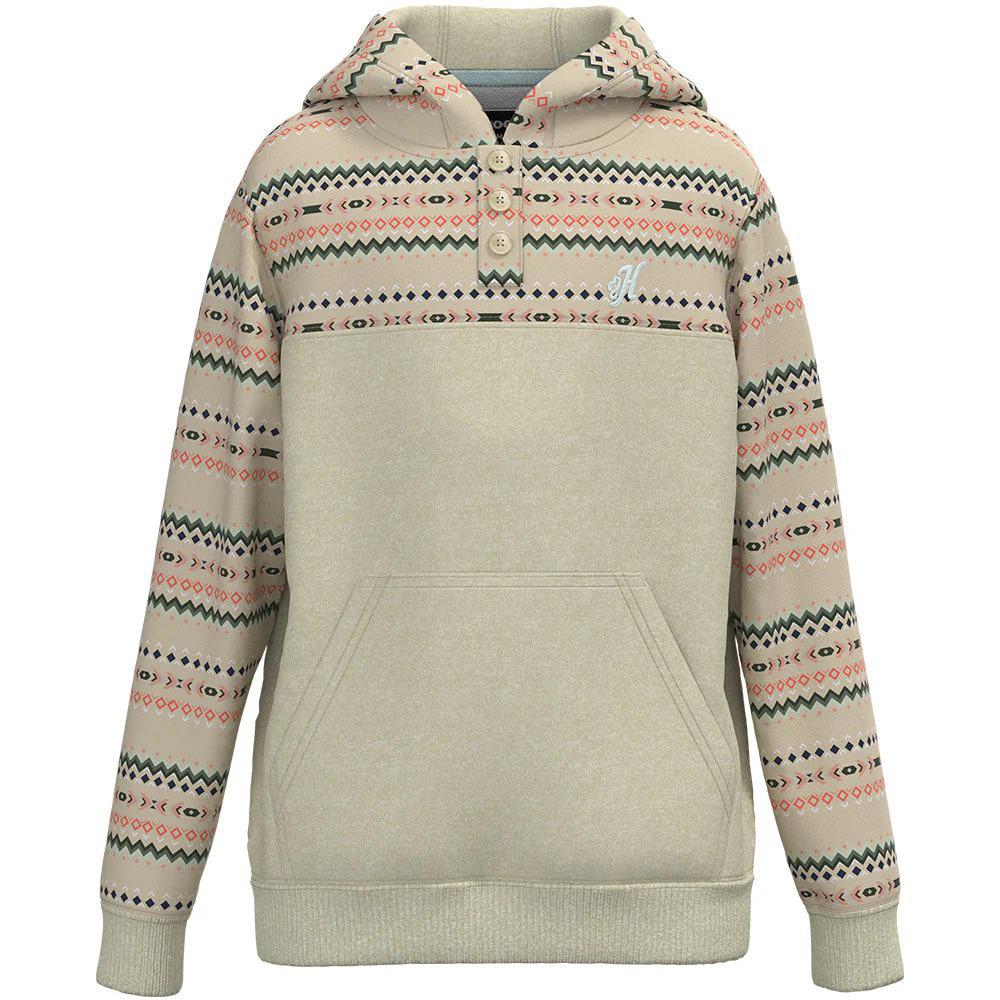 Hooey Girl's Jimmy Cream W/ Multi Colour Hoodie HH1254CRAZ