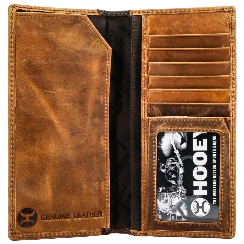 Hooey "HOG " Tan & Brown Leather Rodeo Wallet