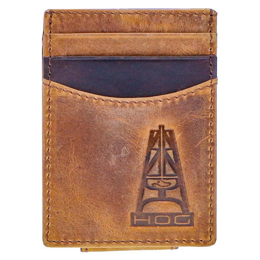 Hooey "Hog" Money Clip Tan&Brown Leather weis-western-wear