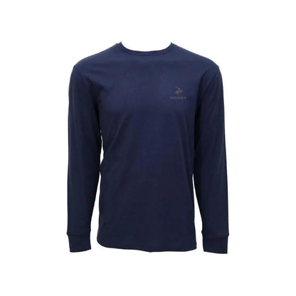 Hooey "Hooey Rocks" Long Sleeve T-shirt Navy with Brown & White Logo weis-western-wear