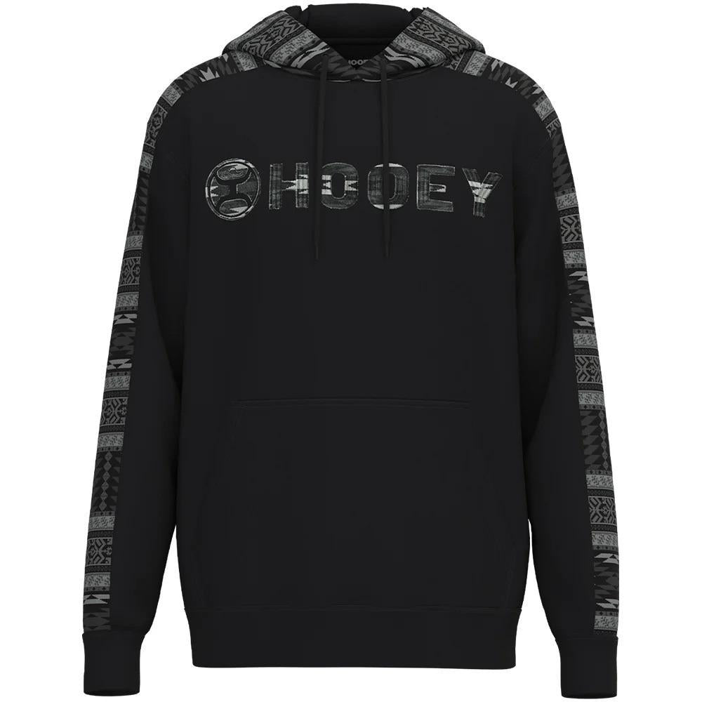 Hooey Men's Canyon Black w/Grey Aztec Hoodie HH1230BKGY