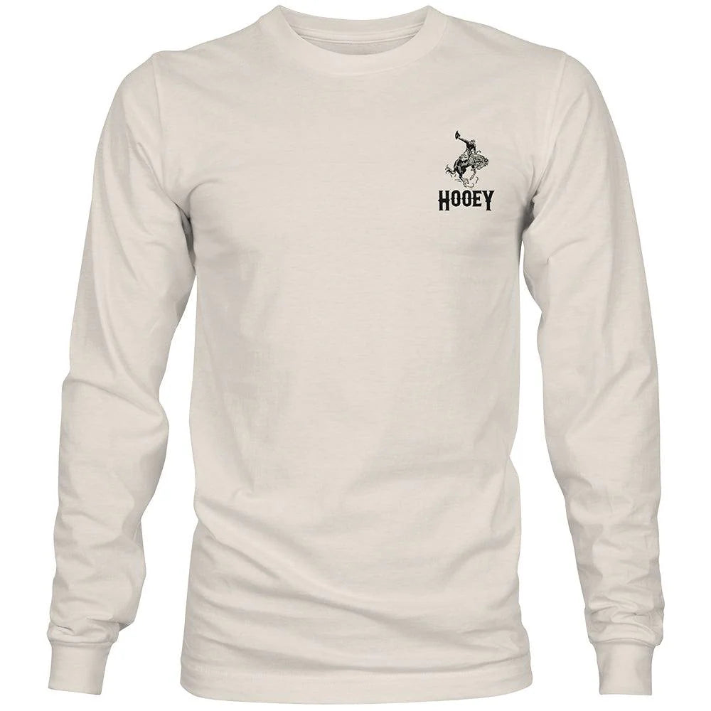 Hooey Men's "Cheyenne" Cream Long Sleeve T-Shirt HT1558CR