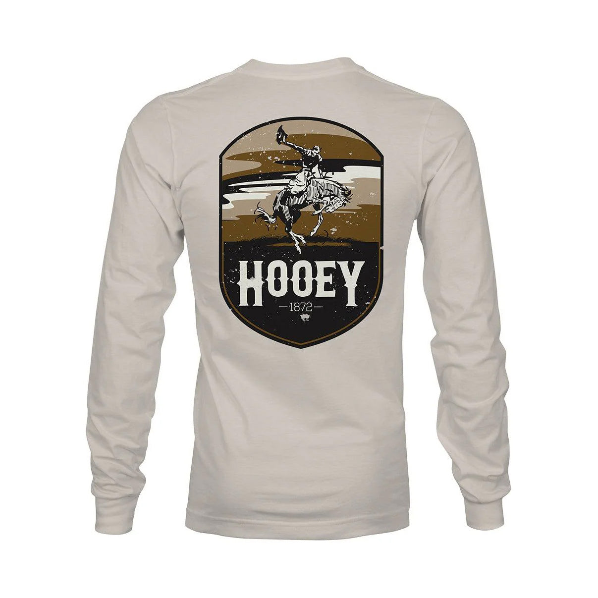 Hooey Men's "Cheyenne" Cream Long Sleeve T-Shirt HT1558CR