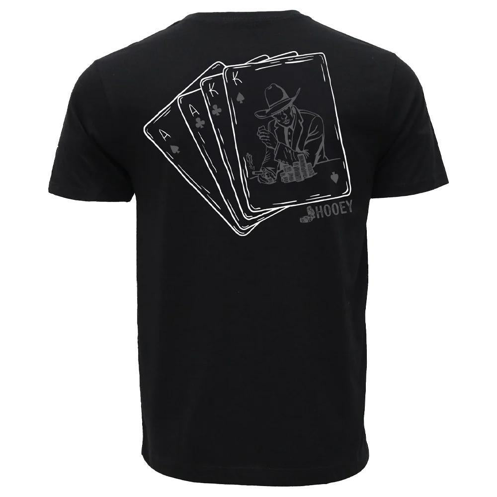 Hooey Men's "Gambler" Black With Grey & White Card Logo T-Shirt weis-western-wear