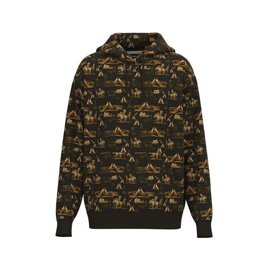 Hooey Men's Hoodie Brown Comanche Patterned