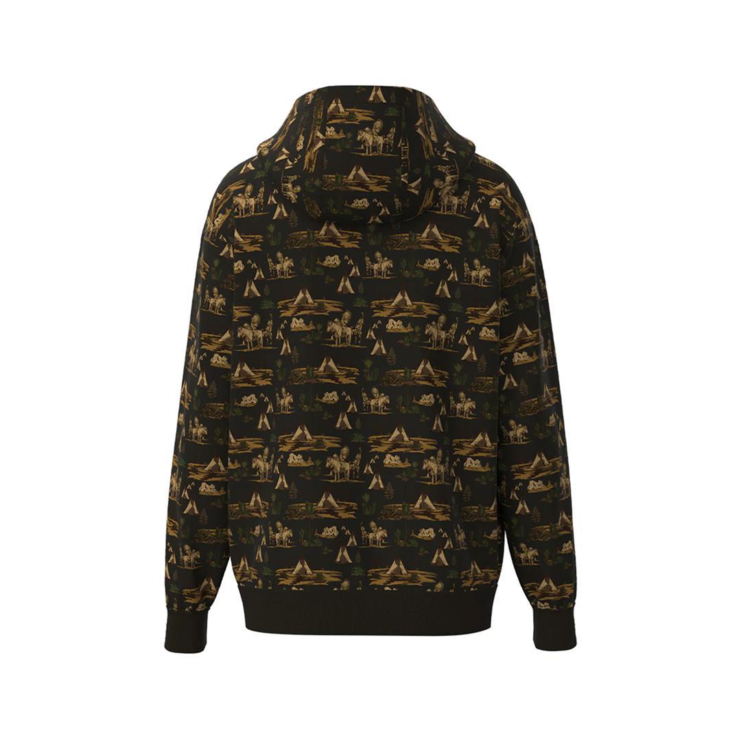 Hooey Men's Hoodie Brown Comanche Patterned