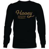 Hooey Men's "OG" Black Long Sleeve T-Shirt With Mustard Logo HT1555BK