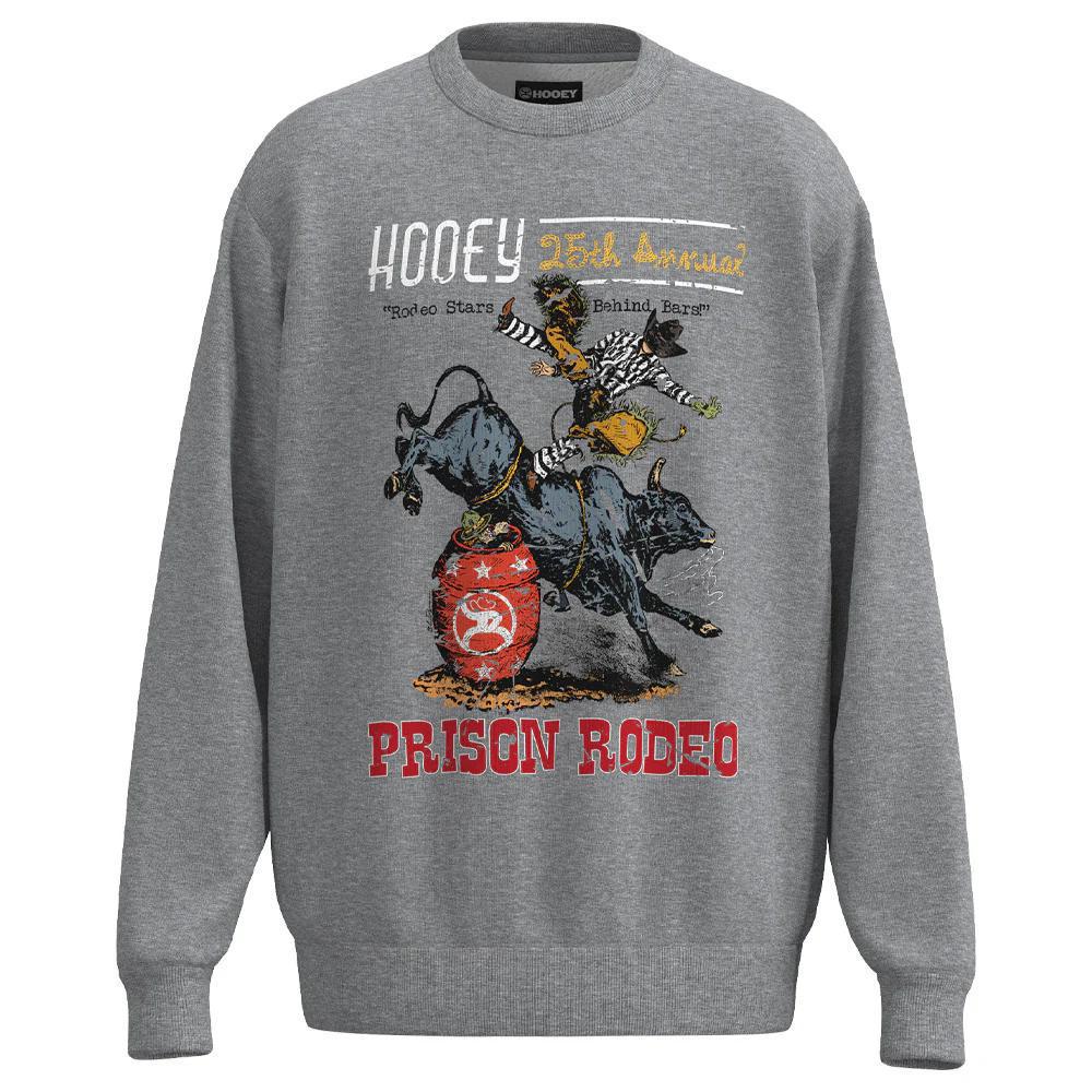 Hooey Men's Prison Rodeo Pullover Hoodie Heather Grey w/ Logo