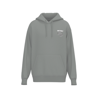 Hooey Men's Rattler Hoodie Grey w/ Black and White Snake Logo