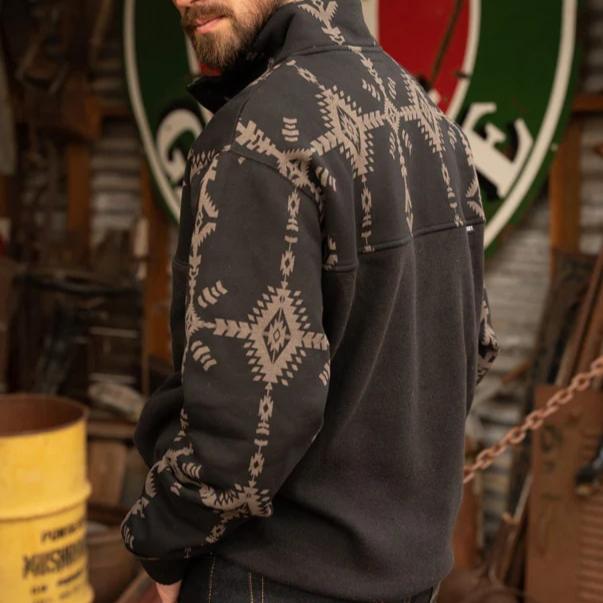 Hooey Men’s “Stevie” Black Grey Aztec Pullover