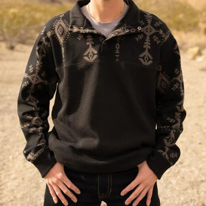 Hooey Men’s “Stevie” Black Grey Aztec Pullover