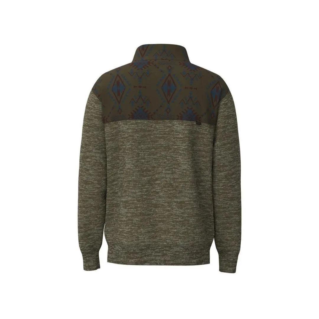 Hooey Men's "Stevie" Pullover Brown w/Red & Blue Aztec weis-western-wear