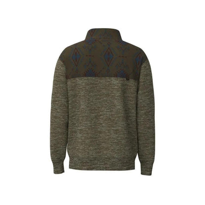 Hooey Men's "Stevie" Pullover Brown w/Red & Blue Aztec weis-western-wear