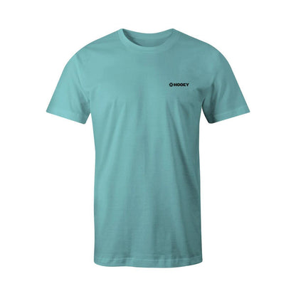 Hooey Men's Zenith Hooey Logo T-Shirt Turquoise with Cream HT1682TQ