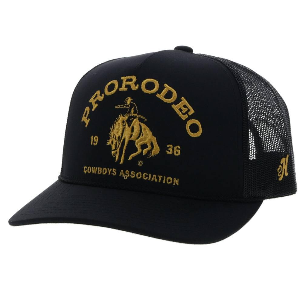 Hooey ProRodeo Black Hat With Gold 2263T-BK