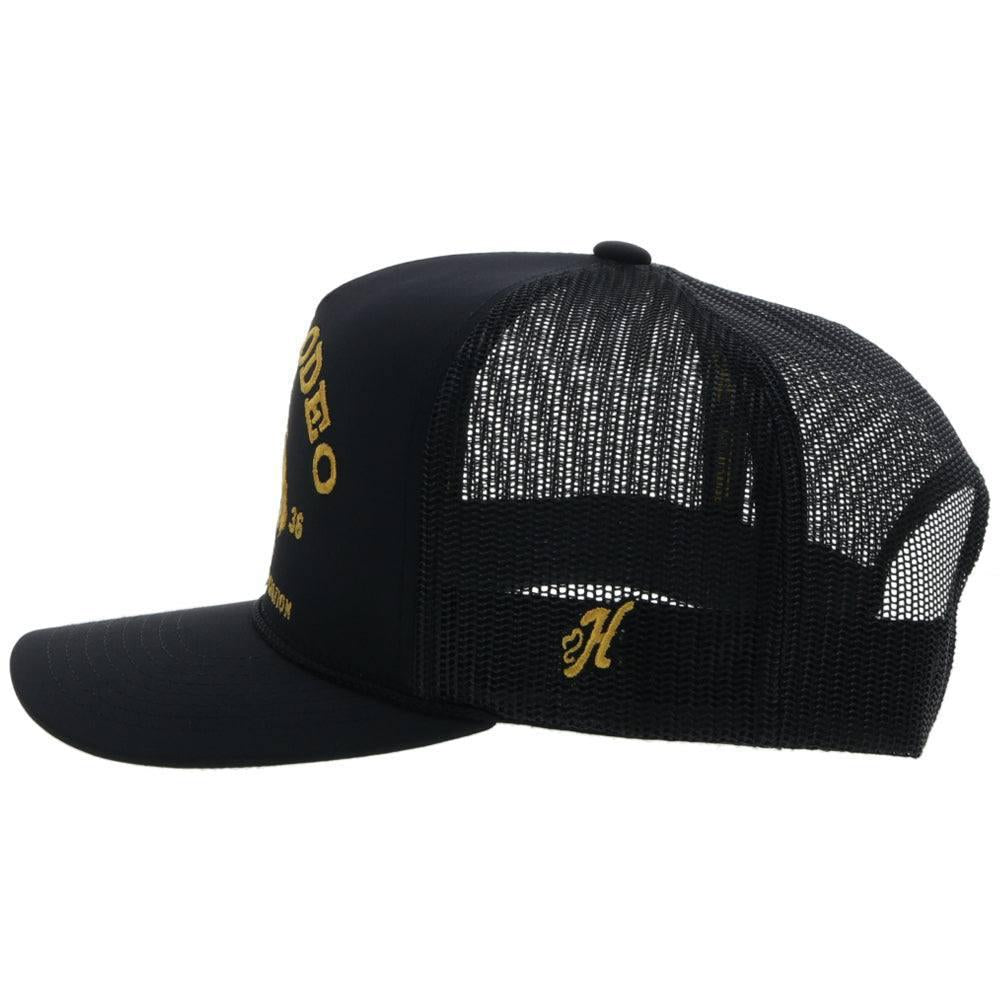 Hooey ProRodeo Black Hat With Gold 2263T-BK