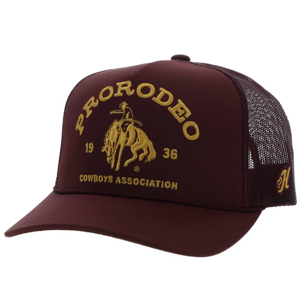 Hooey ProRodeo Maroon Hat With Gold Logo 2263T-MA