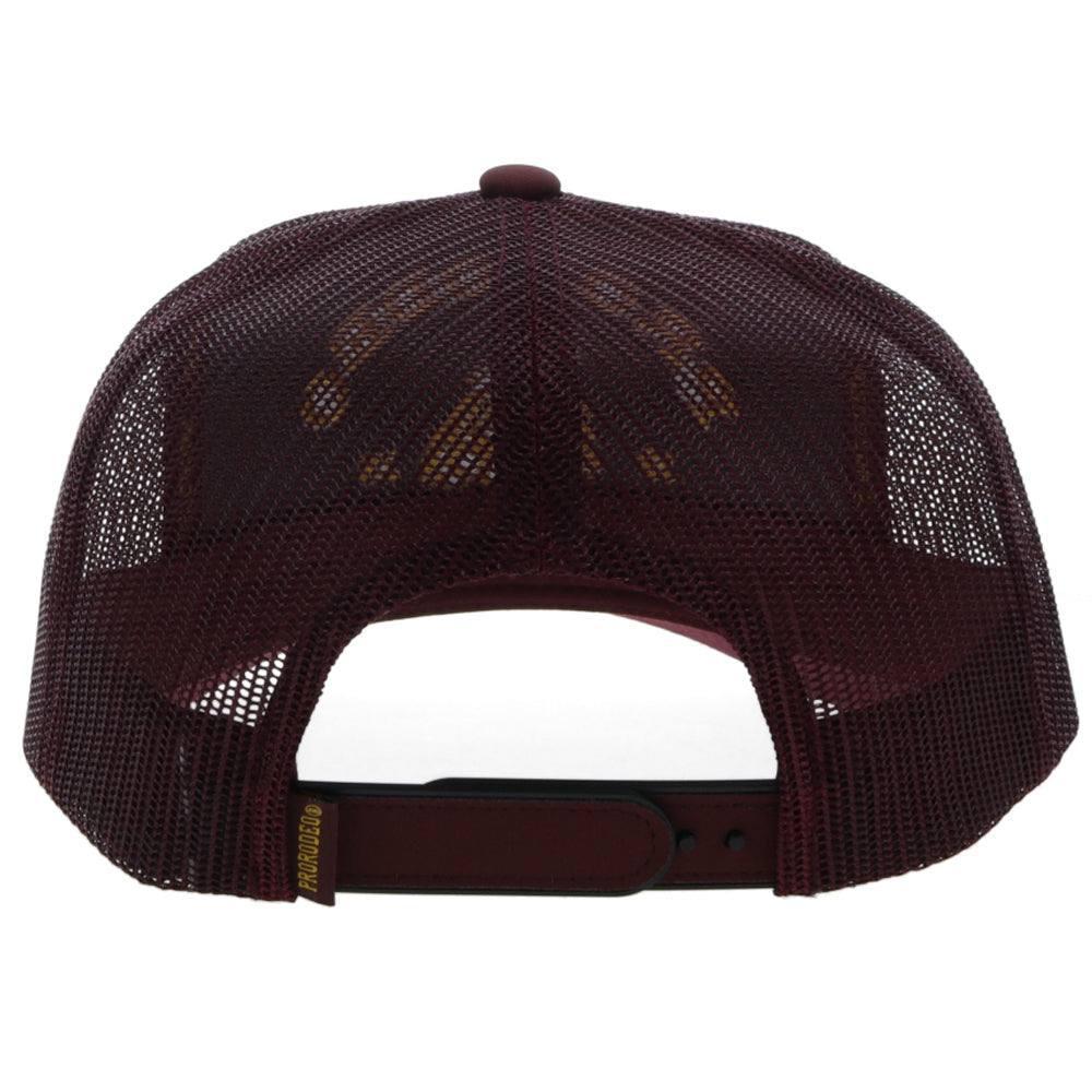 Hooey ProRodeo Maroon Hat With Gold Logo 2263T-MA