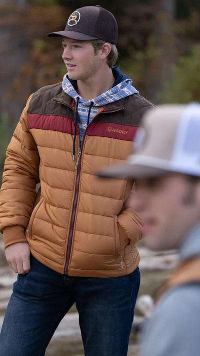 Hooey Puffer Jacket Tan/Brown HJ127TNBR