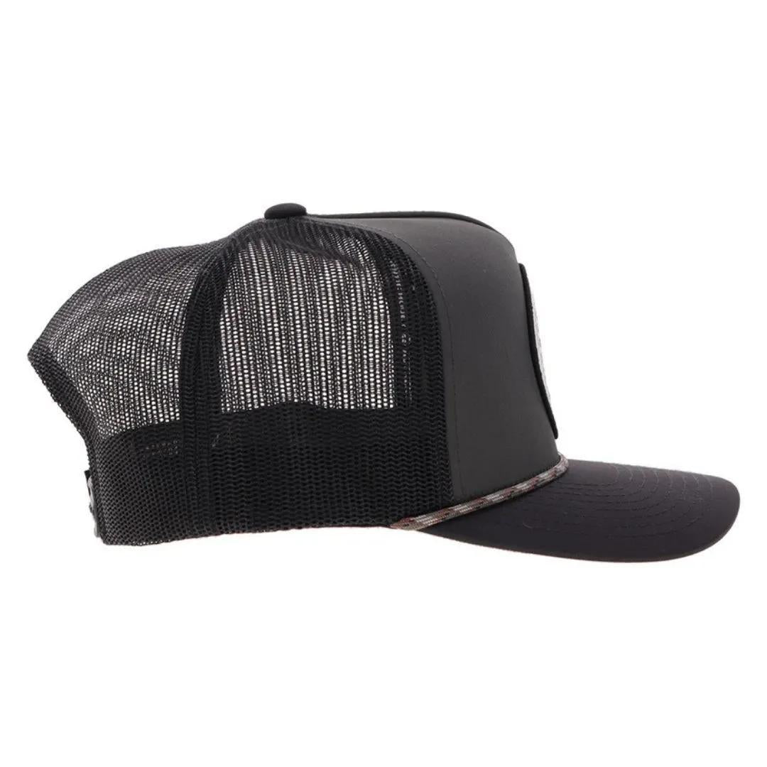 Hooey "Quanah" Hat Charcoal/Black w/Black & White Circle Patch