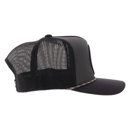 Hooey "Quanah" Hat Charcoal/Black w/Black & White Circle Patch