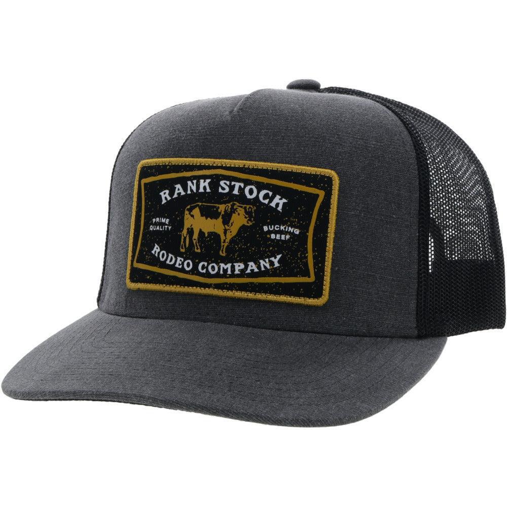 Hooey "Rank Stock" Charcoal Hat With Gold Stitching 2158T-CHBK