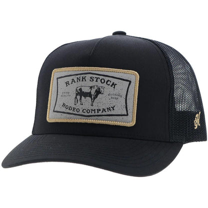 Hooey "Rank Stock" Hat Black w/Rectangle Patch