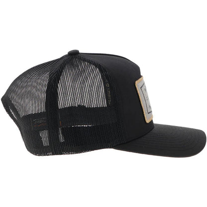 Hooey "Rank Stock" Hat Black w/Rectangle Patch