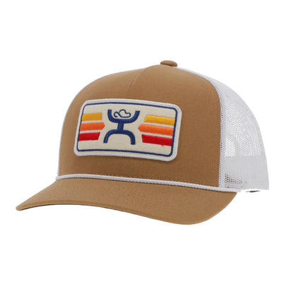 Hooey "Sunset" Ball Cap Tan/White 2339T-TNWH