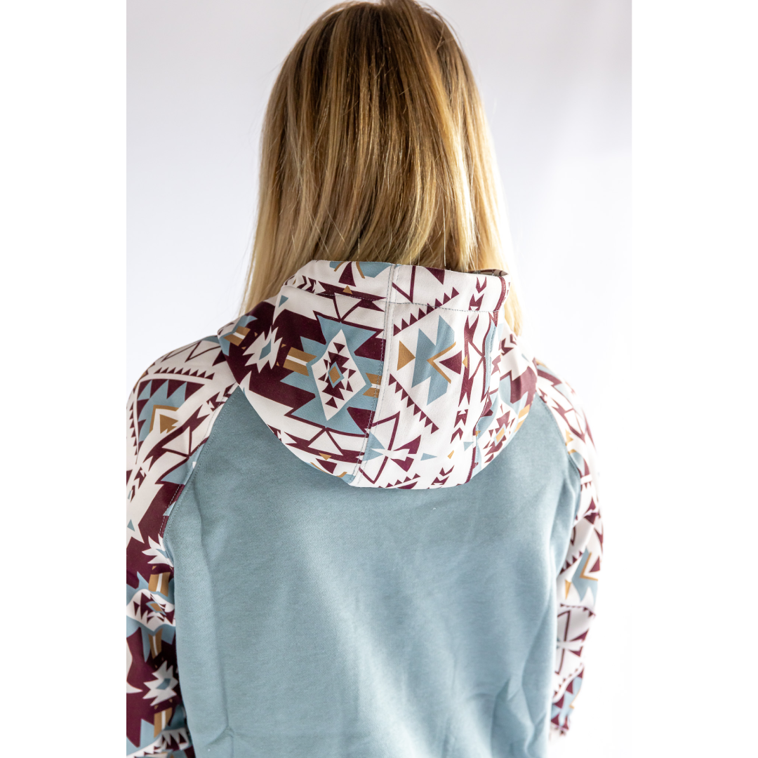 Hooey Women's Aztec Hoodie HH1258BLCR