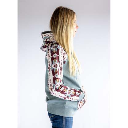 Hooey Women's Aztec Hoodie HH1258BLCR