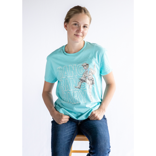 Hooey Women's "Bang Bang Baby" T-Shirt Turquoise