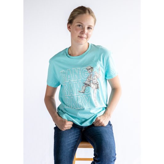 Hooey Women's "Bang Bang Baby" T-Shirt Turquoise HT1668TQ