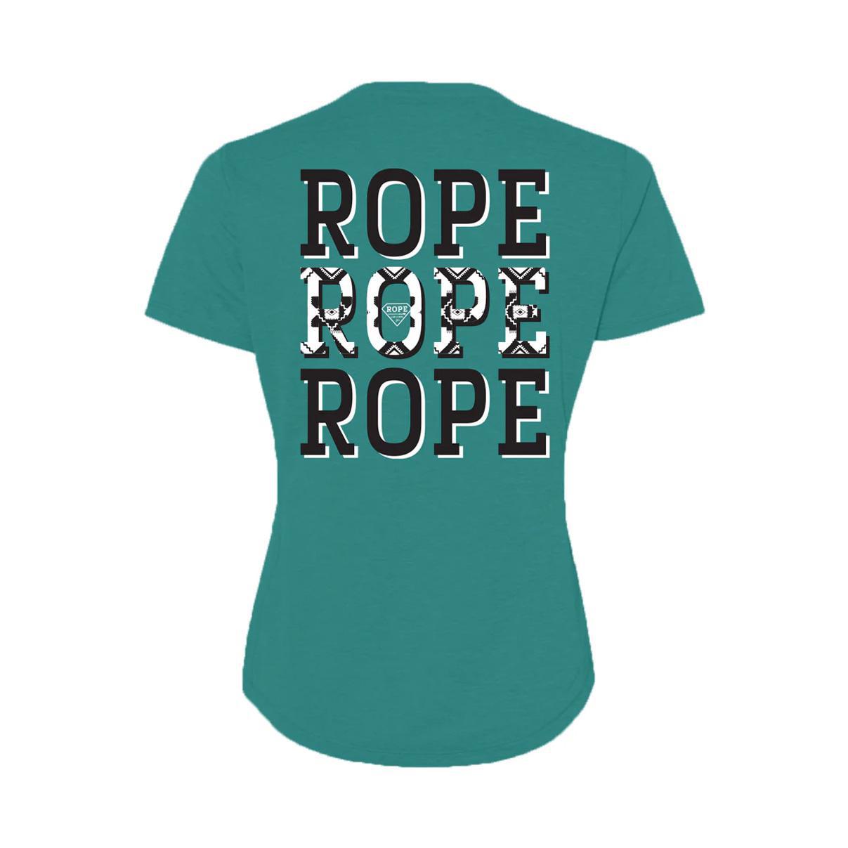 Hooey Women's Rope Rope Rope Teal Heather T-Shirt HT1676TL