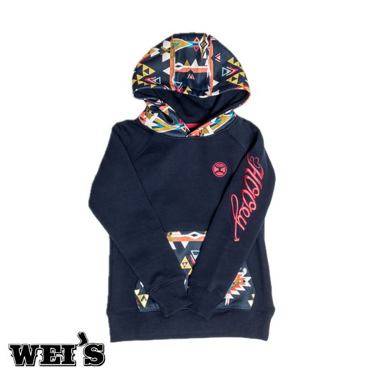 Hooey Youth Aztec Hoodie HH1198NVAZ-Y- CLEARANCE