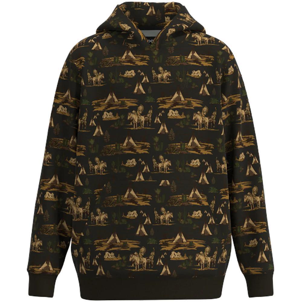 Hooey Youth "Legendary Hoody" Brown Comanche Patterned weis-western-wear