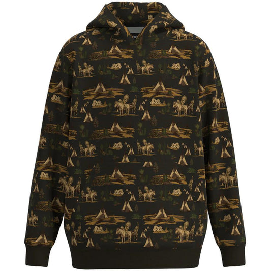 Hooey Youth "Legendary Hoody" Brown Comanche Patterned weis-western-wear