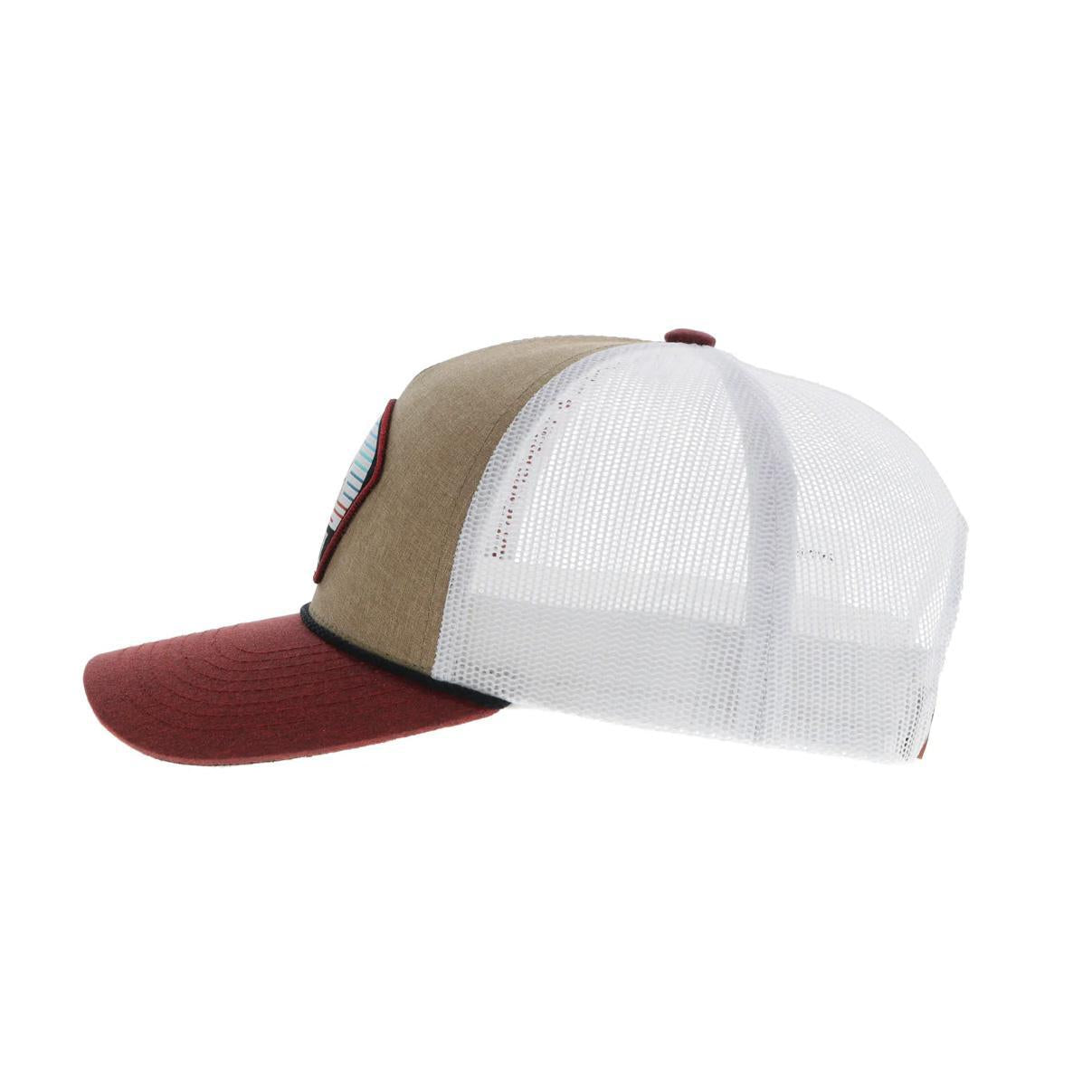 Hooey Youth Punchy Hat Tan/White With Blue/Rust And White Patch 5032T-TNWH-Y