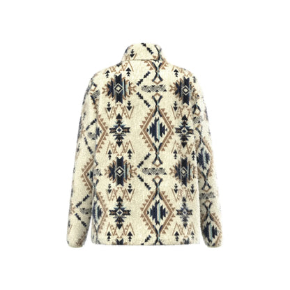 Hooey Girl's Youth Kodi Fleece Pullover Cream/Aztec