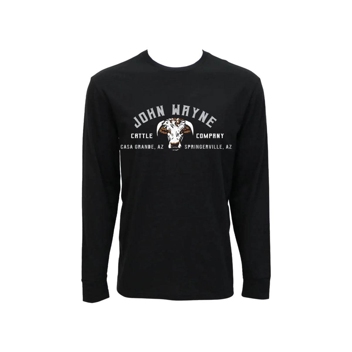 Hooey Men's John Wayne Long Sleeve T-shirt Black