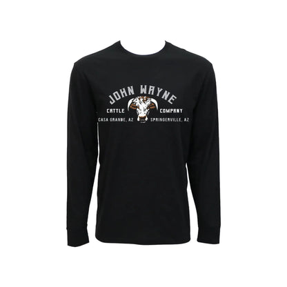 Hooey Men's John Wayne Long Sleeve T-shirt Black