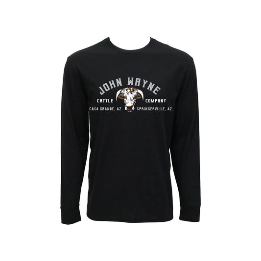Hooey Men's John Wayne Long Sleeve T-shirt Black