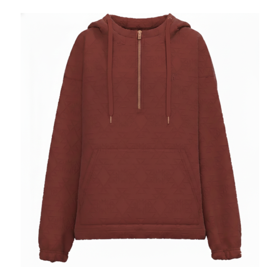 Hooey Women's Mazatlan Half Zip Hoodie Maroon