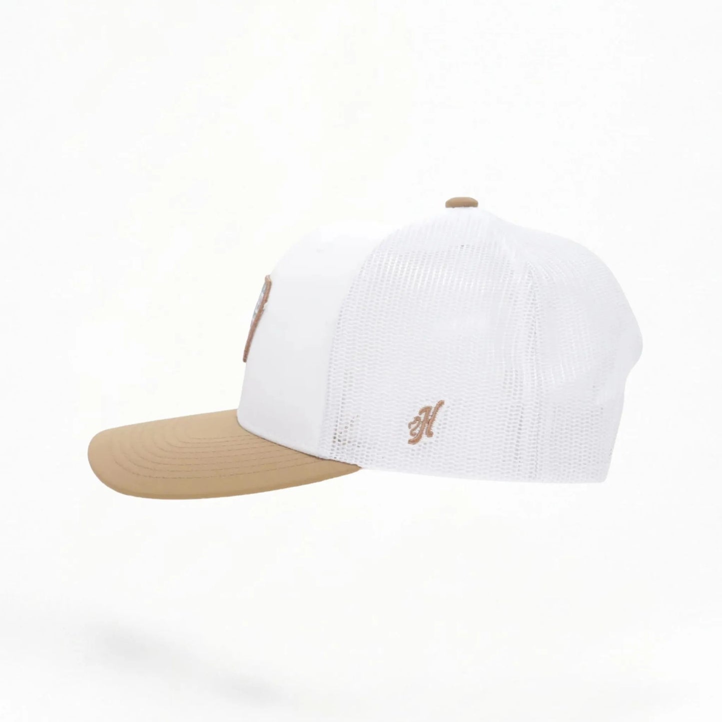 Hooey Rope Like A Girl 6-Panel Trucker Snapback Hat White/Tan
