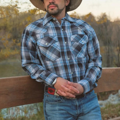 MWG Men's Snap Plaid Shirt - Oxford