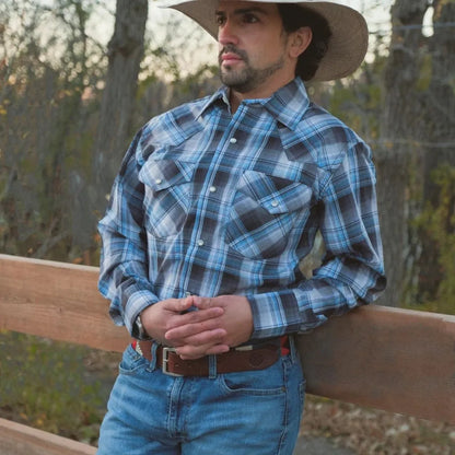 MWG Men's Snap Plaid Shirt - Oxford