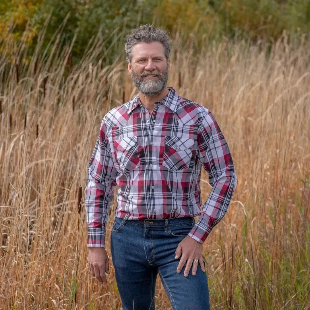 MWG Apparel Men's Long sleeves - Black/Red weis-western-wear